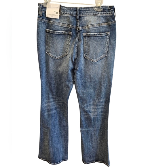 Kancan Retro High Rise Bell Bottom Denim Jeans NEW - Picture 6 of 8